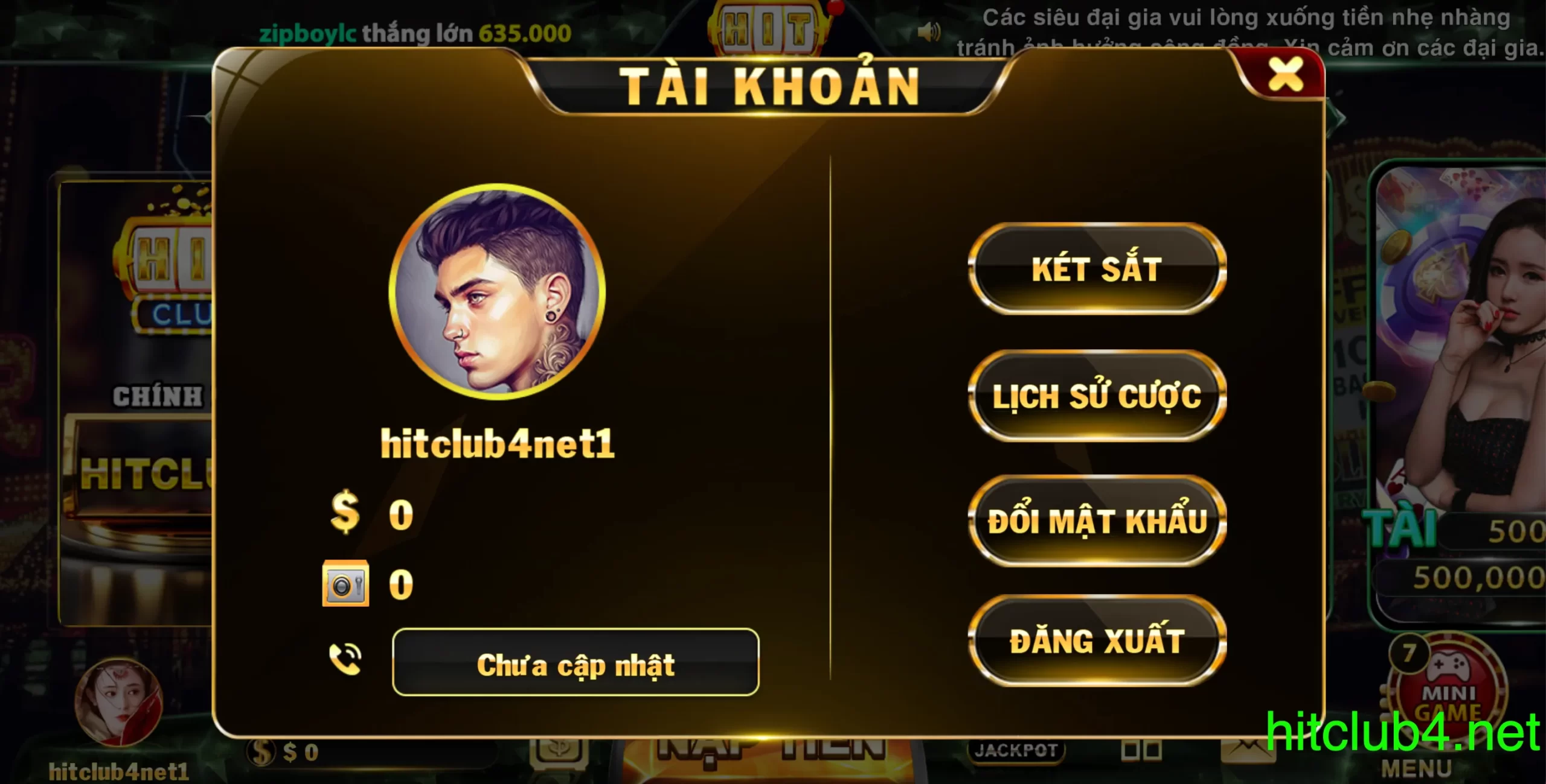 Sau khi bấm đăng ký hệ thống Hit Club sẽ xử lý thông tin 